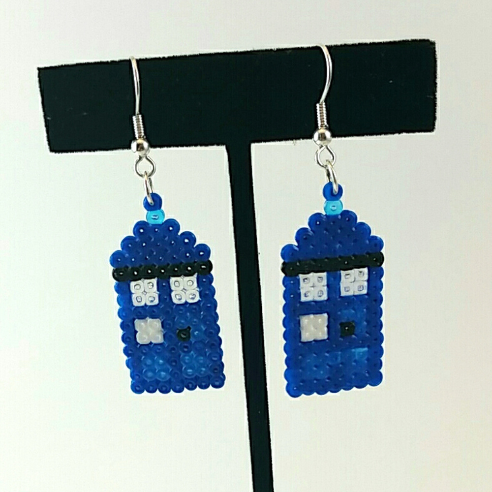 Doctor Who Tardis Earrings Hypoallergenic